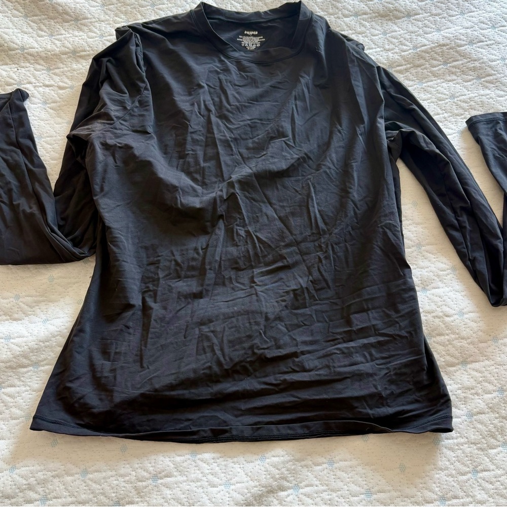 SKIMS Black Long Sleeve Tee